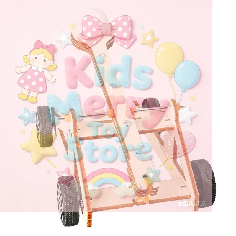 1 Set Kit di esperimenti scientifici fai-da-te e modello educativo Giocattolo catapulta fai-da-te Giocattoli scientifici di fisica per progetti regalo per bambini