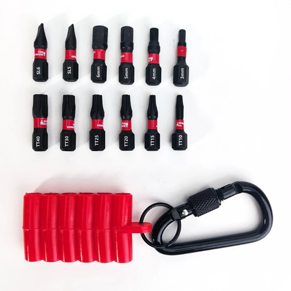 Magnetic Screwdriver Bit Set With Storage Strip For Electric Drills High Grade Steel Cross Head Bits Assortment