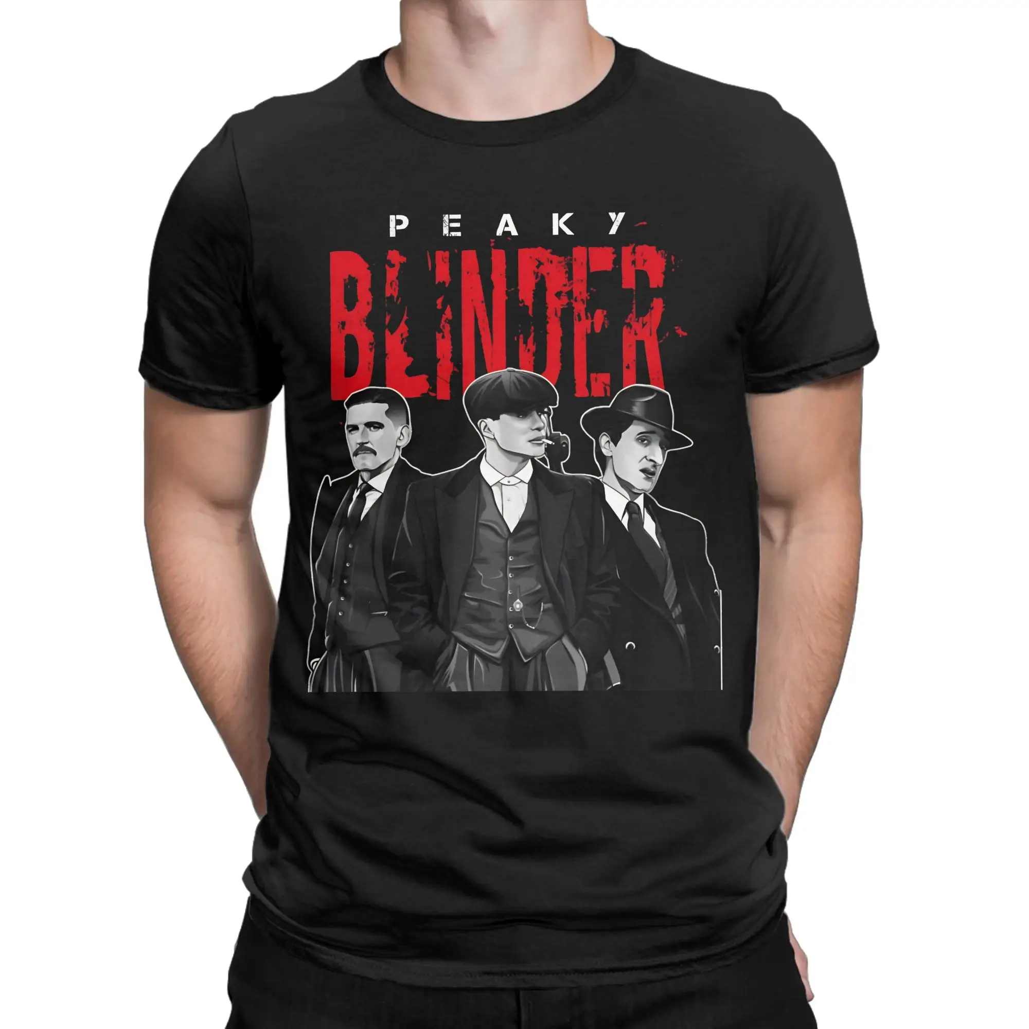 Mens Womens Tommy Shelby Peakys Blinders Shirt Pure Cotton Print Tee Shirts  Clothing Outfits