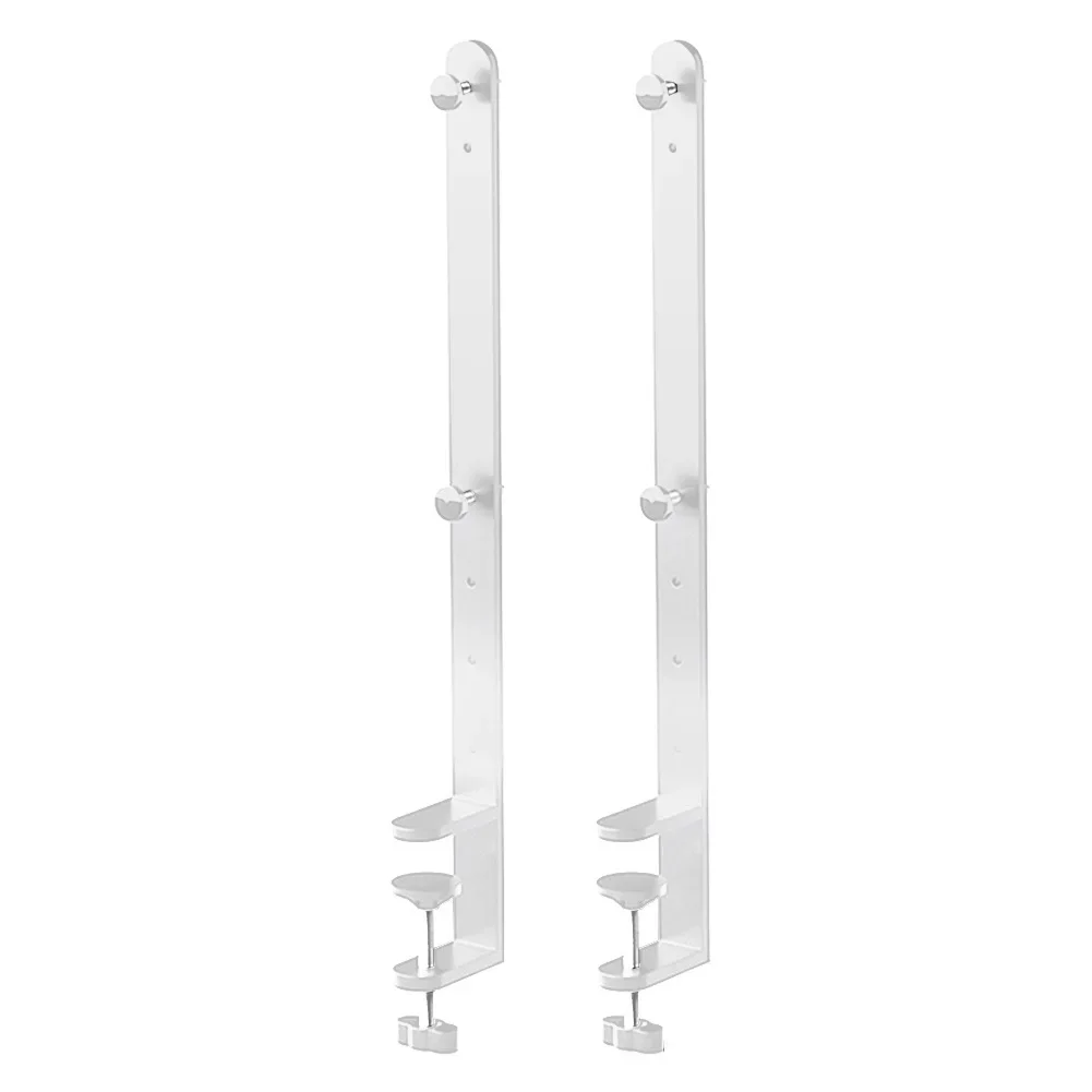 Easy Installation Fixing Bracket Multi-use Clamp Multiple Uses White Pegboard Bracket Secure Items 41.5cm Height