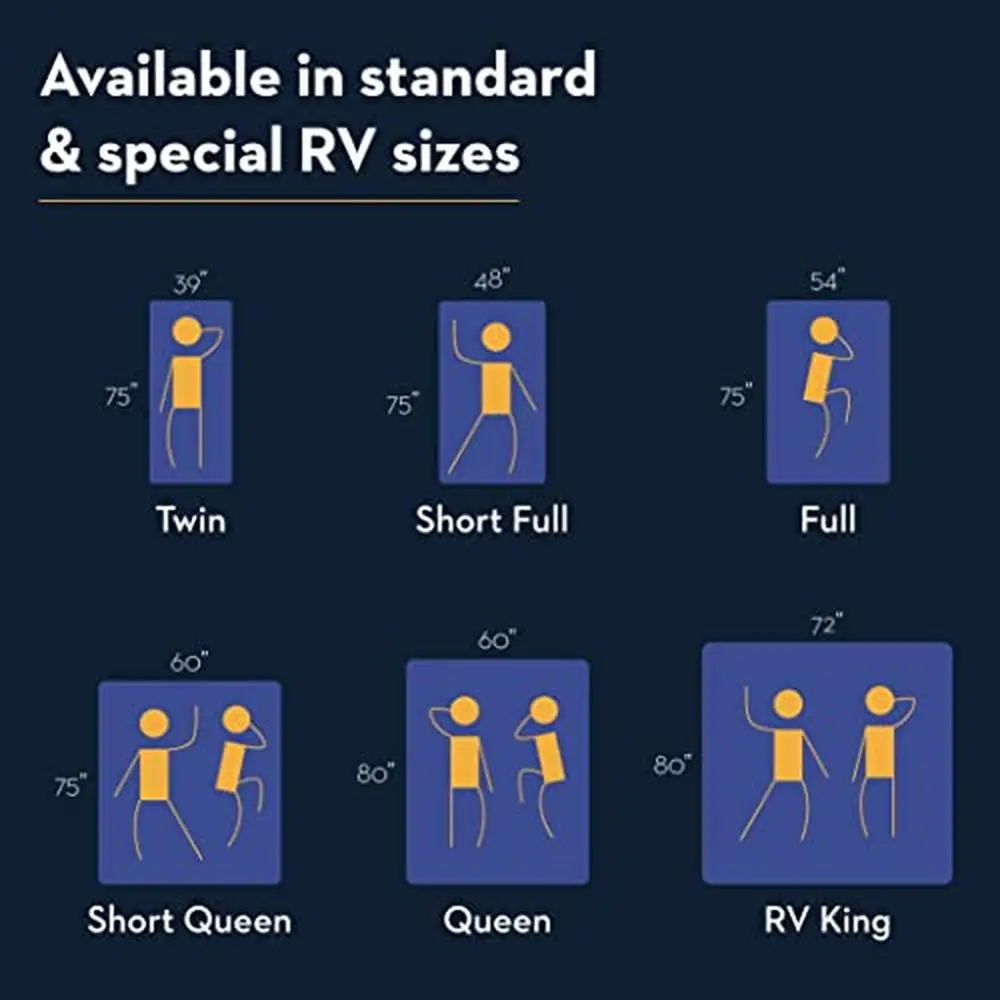 ที่นอนเมมโมรี่โฟมแบบสั้น 6 นิ้ว สำหรับรถบ้าน ได้รับการรับรอง CertiPUR-US ให้ความสบายในการเดินทาง นอนหลับสบาย โฟมนุ่ม ลดแรงกดทับ พร้อมผ้าคลุมลายดามัสก์ สำหรับรถบ้าน
