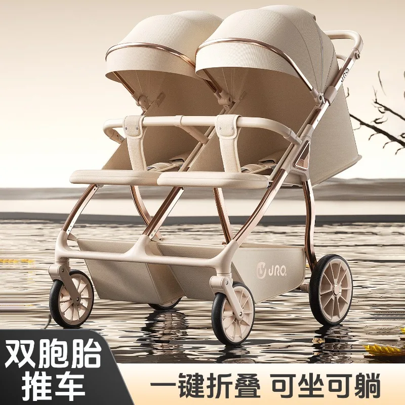 

Stroller can be seated and lying and folded lightly for newborn children's baby trolleys 0 to 3 years old