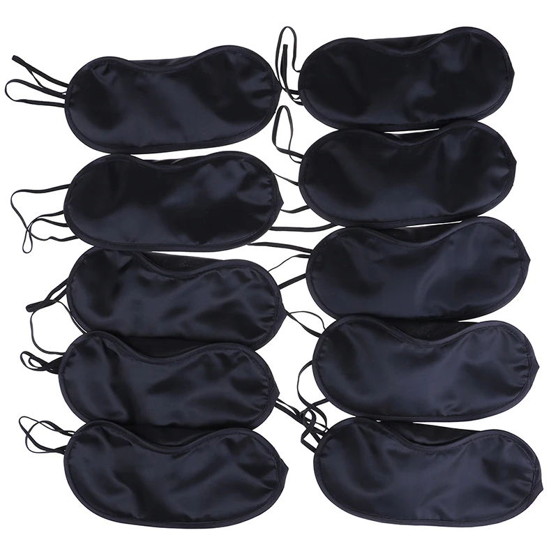 10Pcs Eye Mask Soft Padded Travel Night Sleeping Blindfold Sleep Aid Shade Cover