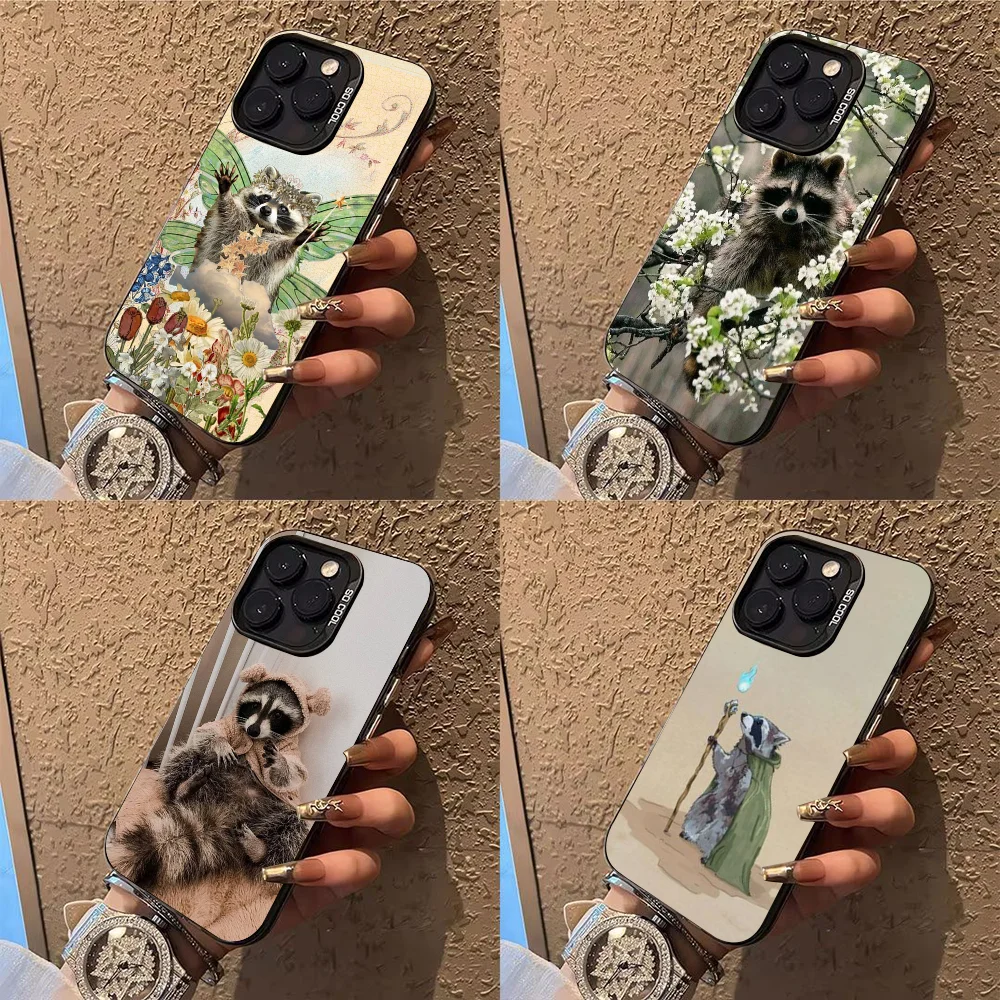 

Funny Cute Raccoon Phone Case Phone Case For iPhone 14 16 15 11 12 13 Pro Max Mini Plus Shockproof Cover