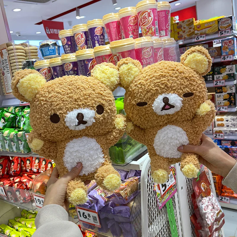 Japanische Kawaii Rilakkuma 30 cm Plüschtiere Schlafenszeit Kissen Cartoon Anime Rolle Flauschige Peripheriegeräte Schöne Mädchen Geburtstagsgeschenk