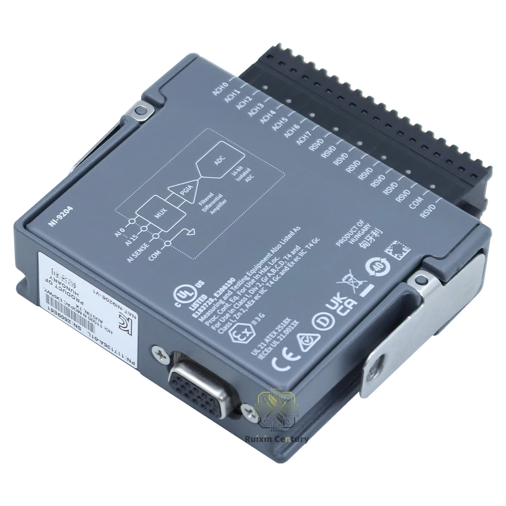 FOR NI-9204 ±10 V 250 kS/s 16-bit 16-Channel C-Series Voltage Input Board with 250Vrms Isolation Programmable Ranges Genuine