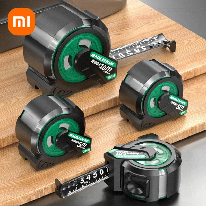 Xiaomi شريط القياس الذاتي قفل سميكة تصلب مقاومة للاهتراء الصلب شريط القياس أداة قياس المنزلية حاكم المحمولة