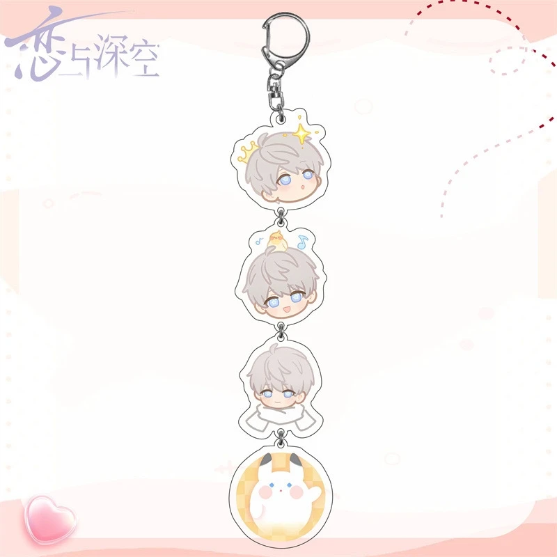 Anime Love and Deepspace Rafayel Zayne 45% Cosplay String, porte-clés acrylique double face, pendentif Hmatte masGift, version Q, annuler et obtenir