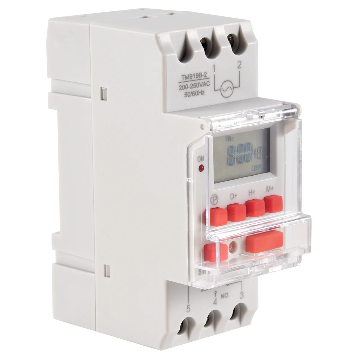 

SINOTIMER TM919B 220V 30A Programmable Digital Timer Switch DIN Automatic Cycle Timing Controller for Lights,Fans