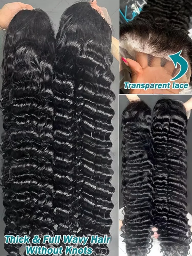 Parrucca per capelli umani con onde sciolte di densità 250 Parrucche ricci brasiliane da 30 40 pollici Parrucca profonda sciolta 13x4 13x6 Parrucca frontale in pizzo HD Capelli umani