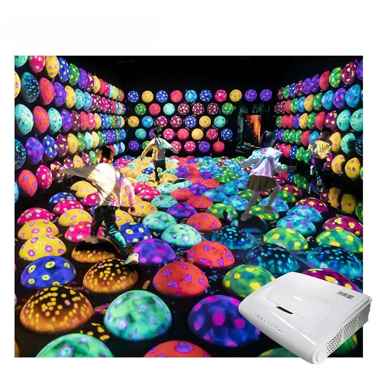 Indoor Factory Customization immersive Jumping Sphere 3d hologram floor Interactive Projection Games for kids