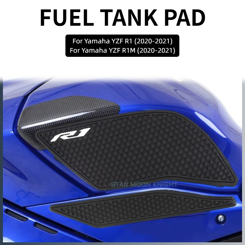 Seitliche Kraftstofftank-Schutzaufkleber, Tankpads, Gas-Kniegriff-Traktionspads für Yamaha YZF R1 R1M YZFR1 YZF-R1 2015-2021