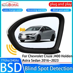 Car Blind Spot Detection System BSD Sensor Drive Rear Mirror Monitoring for Chevrolet Cruze J400 Holden Astra Sedan 2016~2023