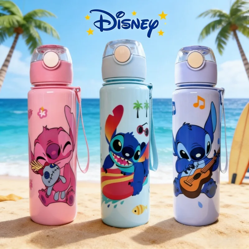 

Disney Stitch Collection Water Bottles: Cute Cartoon Design, Leak-Proof & Large-Capacity, Perfect for Disney Fans, Adults, Kids
