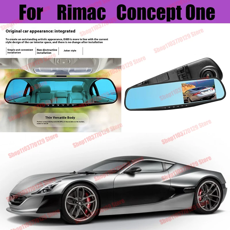 

For Rimac Concept One High definition dual lens driving recorder with front and rear dual recording reverse images Car dvr