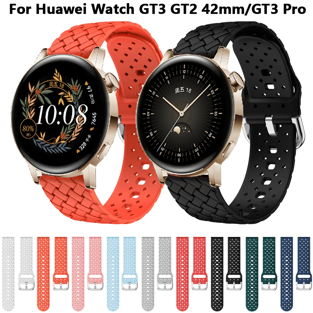 

20mm Wristband Strap For Huawei Watch GT3 GT2 GT 2 3 42mm Silicone Band For Huawei Watch GT3 Pro 43mm Smartwatch Sport Watchband