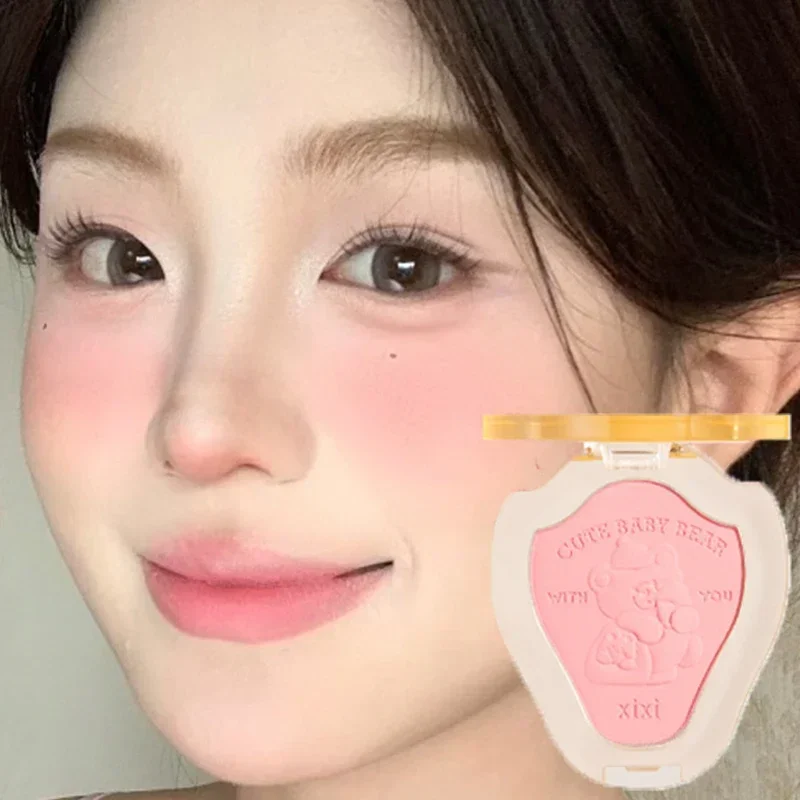 Korea Monochrome Matte Blush Powder Long-lasting Natural Brightening Cheek Rose Pink Orange Face Blusher Makeup Beauty Cosmetics