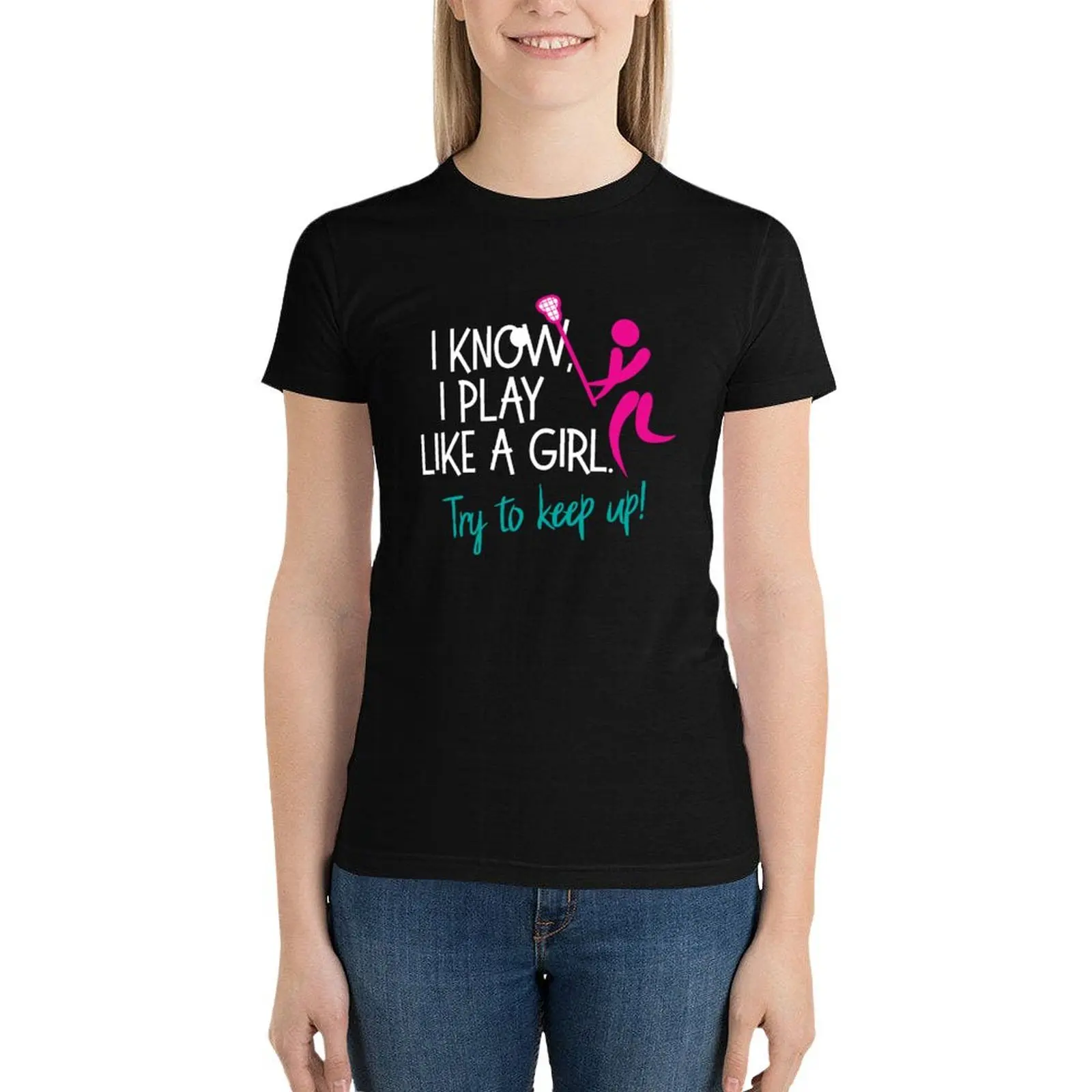 I Know I Play Like A Girl T-Shirt animal print Aesthetic clothing t-shirt dress for Women long