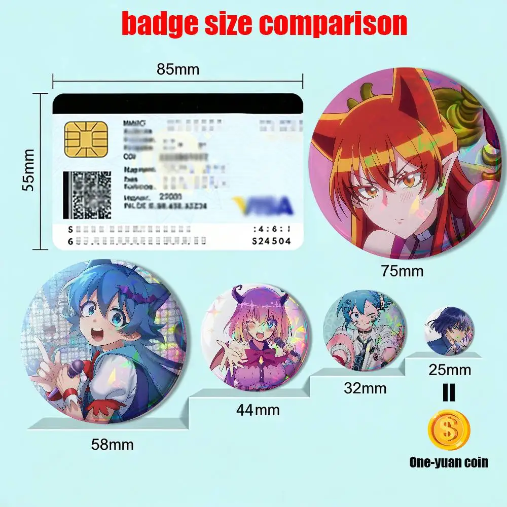 Ameri Azazel Iruma kun Suzuki Creative Round Badge Button Pin Bag Decor Fans Collection Friends Gift Brooch
