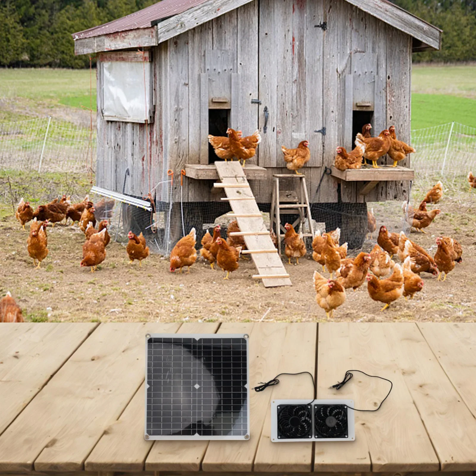 

Dual Fan Solar Panel Solar Exhaust Fan Outdoor Indoor Environmental Friendly IP65 Waterproof Long-lasting Design