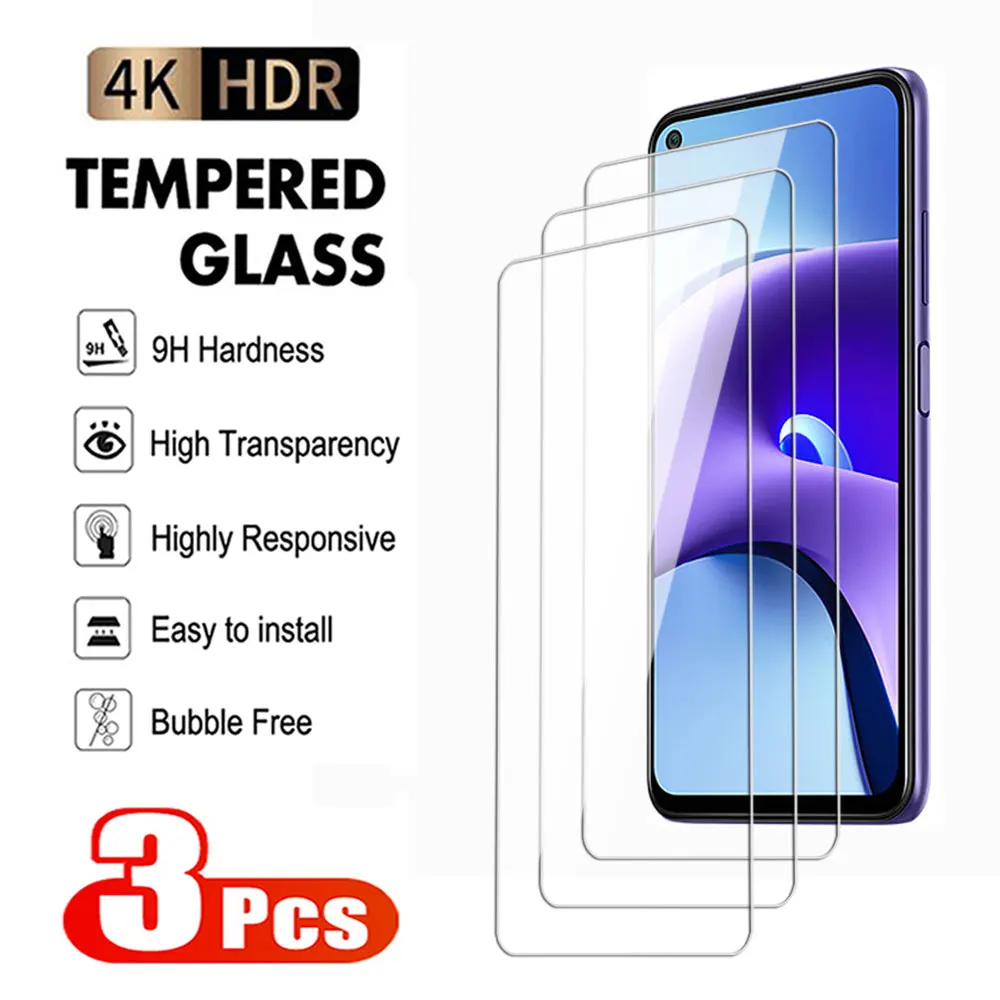 3Pcs 100D Tempered Protection Glass For Xiaomi Redmi Note 8 9 Pro Max Screen Protector 8A 8T 9A 9T 9C NFC A1 A2 plus Glass Film