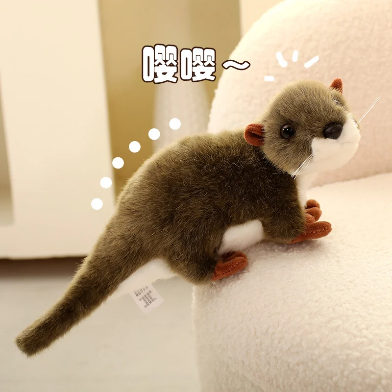 33 cm-45 cm süße Simulation Otter Plüschtier weiche Biber gefüllte Puppen echte Otter Kissen fantastisches Geburtstagsgeschenk