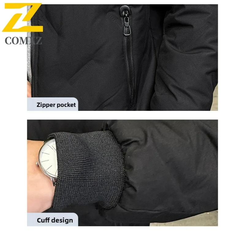 COMXZ Bread Jacket High Quality Minimalist Windproof Business Commuting Padded Jacket Traveling Warm Winter Padding Men Clothing