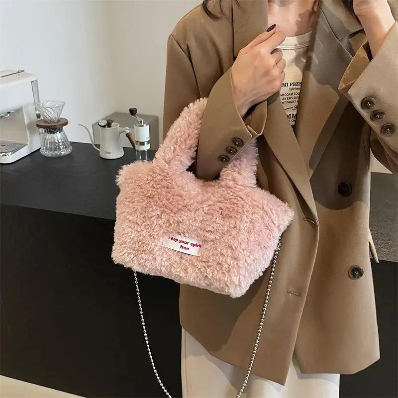 حقيبة كروس كاجوال من القطيفة للركاب، حقيبة يد كورية لطيفة للخريف والشتاء، حقيبة دلو للنساء هدايا عيد الميلاد