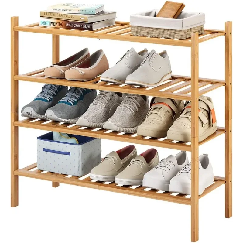 

Shoe Rack for Entryway, Stackable | Heavy Duty Multi-Function, Free Standing Racks Bedroom Hallway Closet