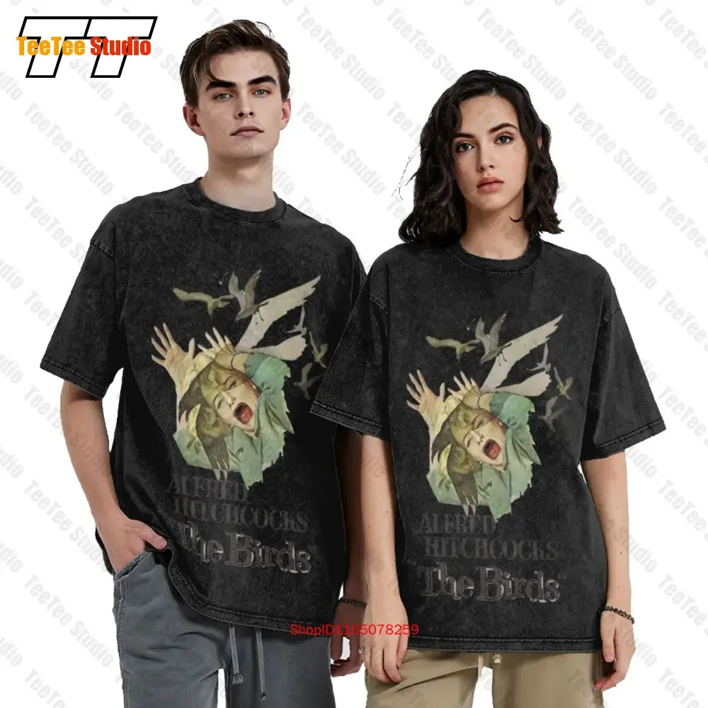 Alfred Hitchcock The Birds Poster Vintage Oversized T-Shirt QGIL