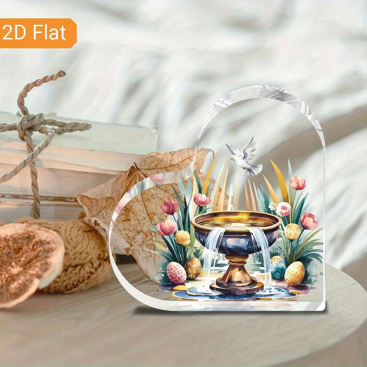 Hope Christian Wall Plaque, Inspirational Art Hearts Decoration for Home Office Easter Desk Ornament Gift