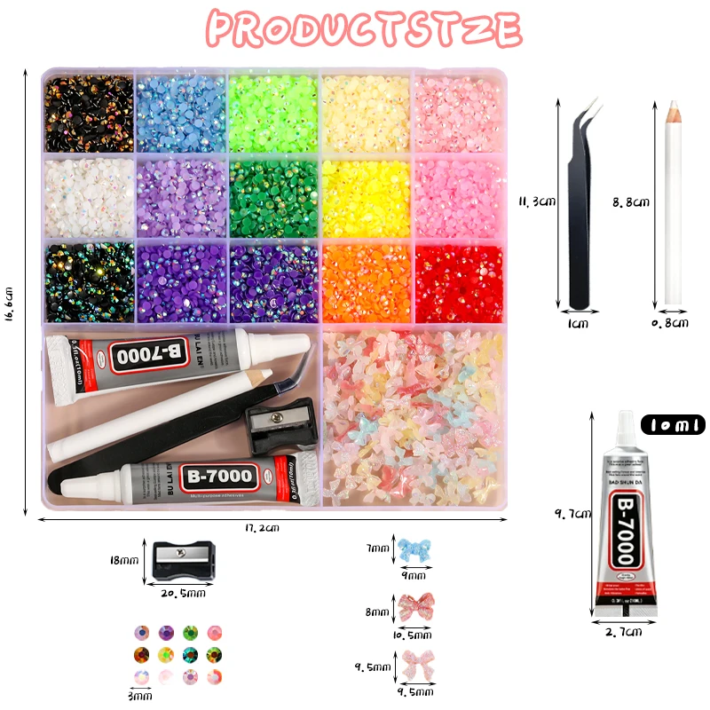 Kit de strass en verre AB 3D p - Resin Art Tool Kit avis et prix