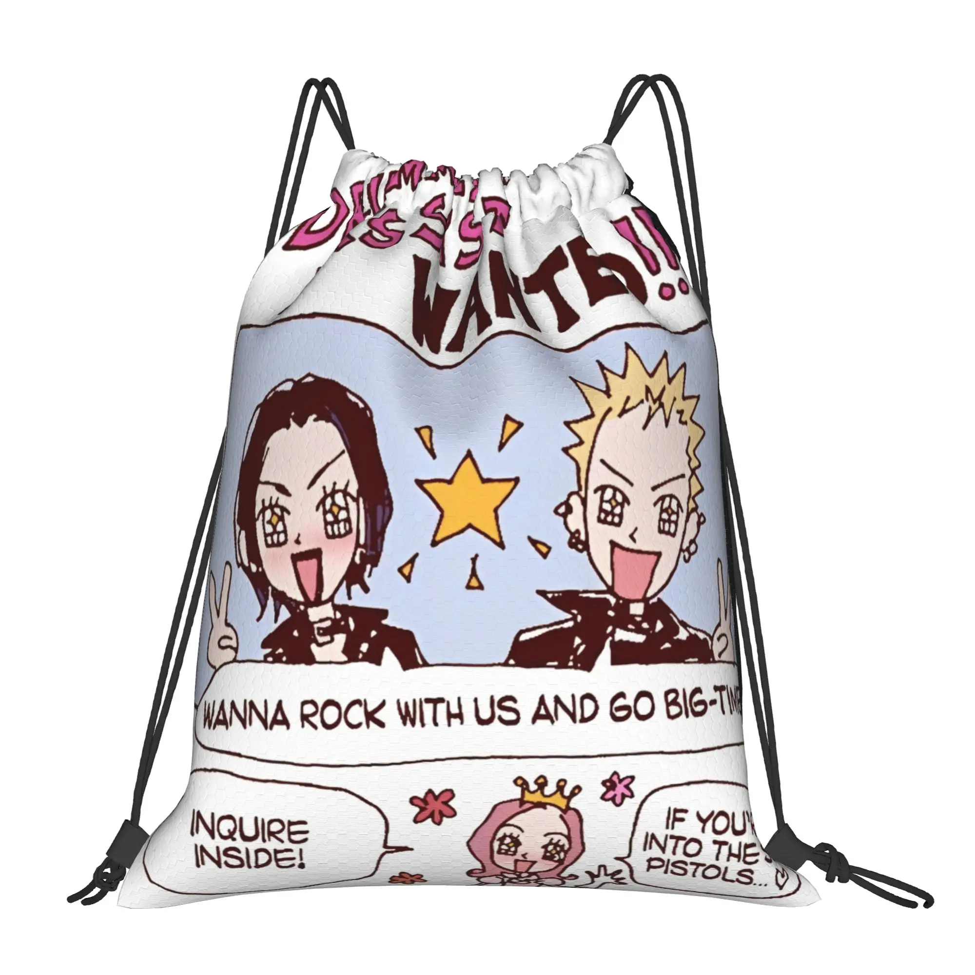 Nana Anime Drawstring Bag  Water Resistant Retro Backpack School Gym Sackpack String Bags For Students