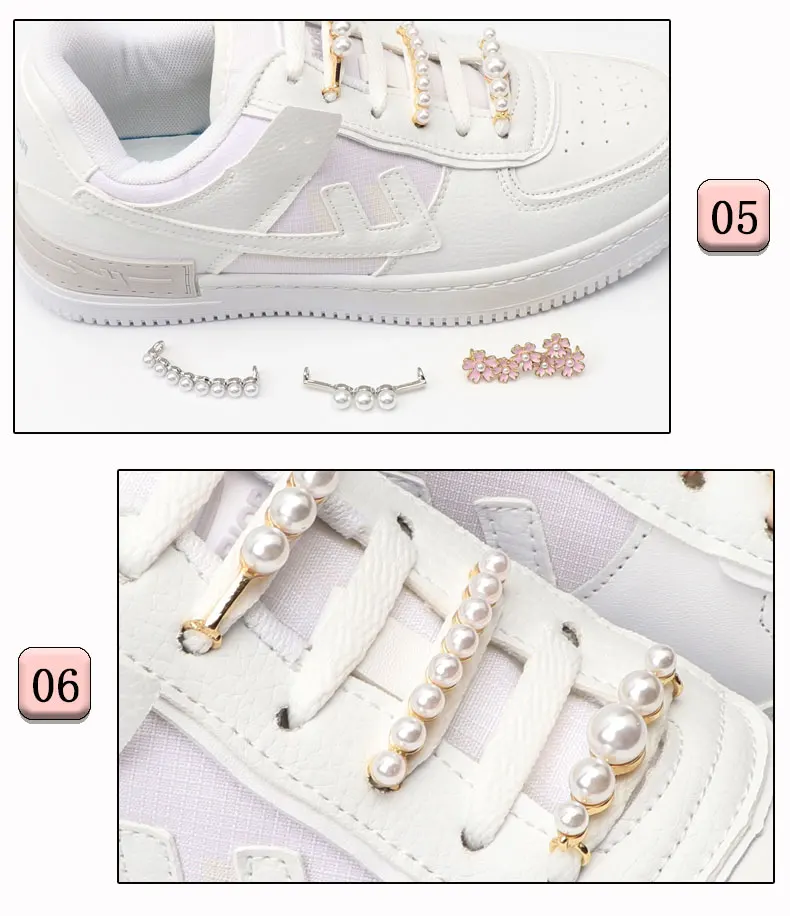 Schnürsenkel-Clips, Dekoration, Schnürsenkelschnalle, Schuhe, Charm, Turnschuhe, Perle, glänzende Strass-Steine, für Damen und Mädchen, Schnürsenkel, dekorativ, 1 Stück – Detail 10