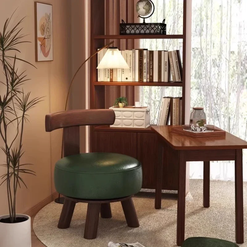 Rotating Back Chair New Chinese Solid Wood Small Stool Household Small Chair Living Room