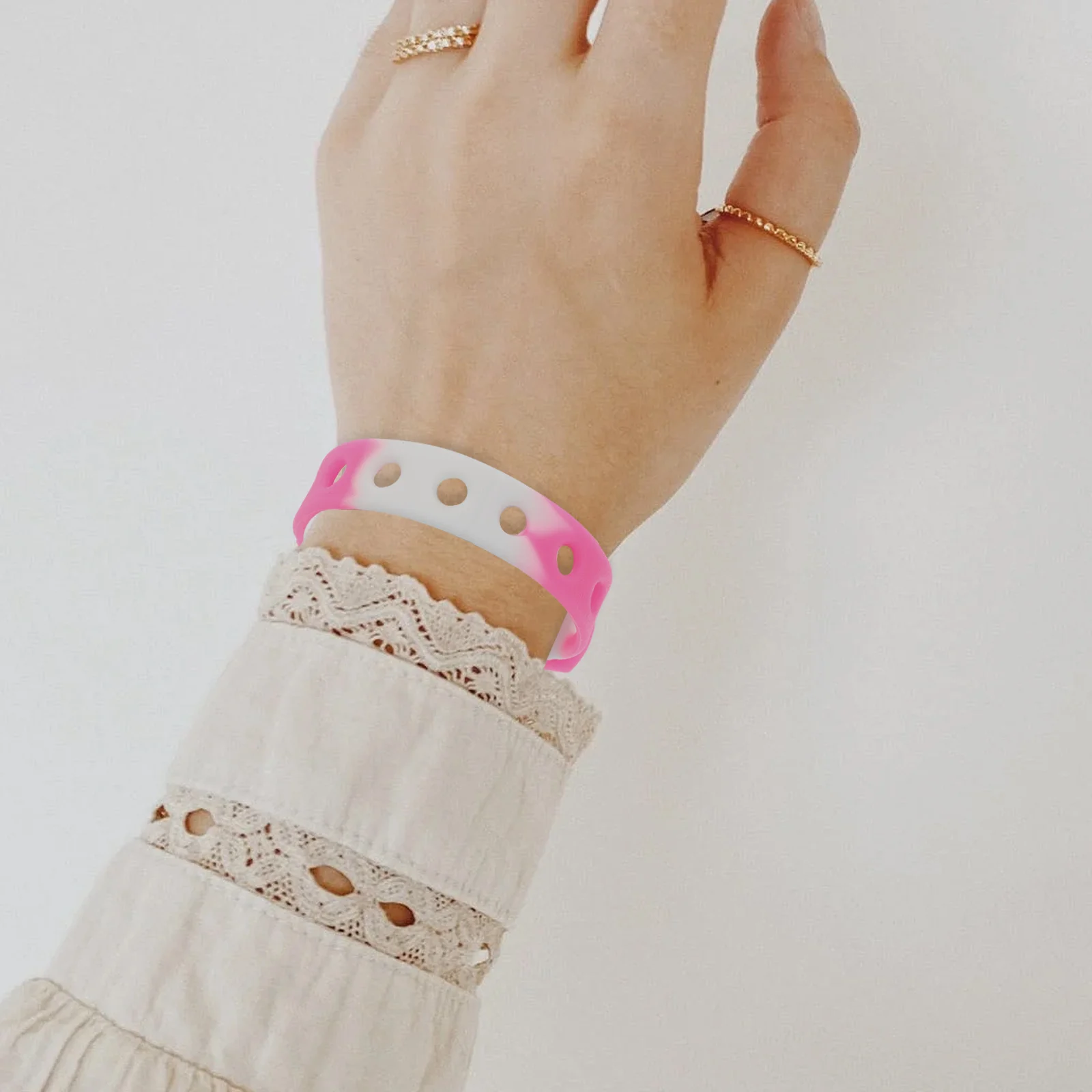 

10Pcs Stylish Bangle Durable Wristband Fashionable Unisex Accessory Party Festival Gift Silicone Bracelet All-Match Bracelet