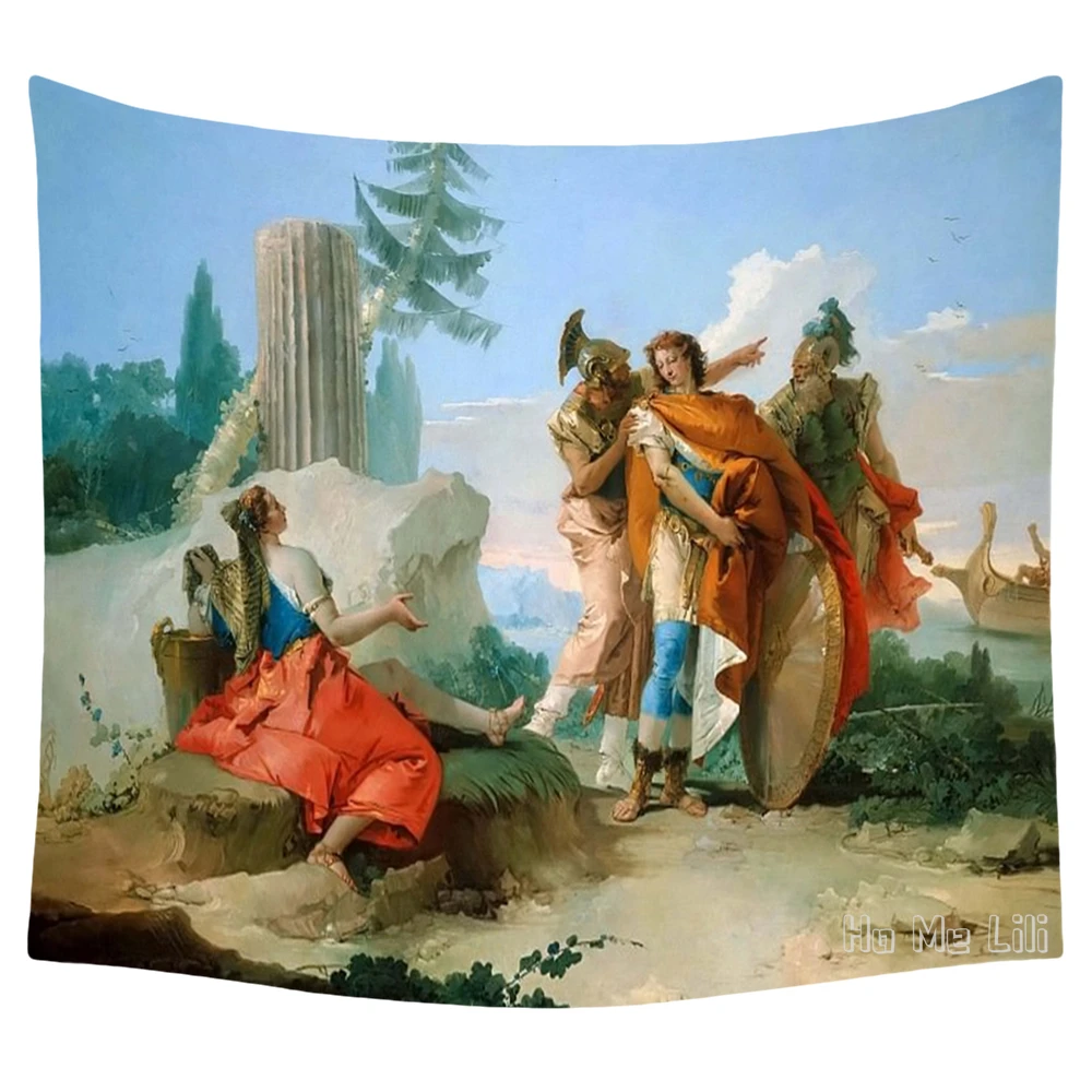 Greek Art Italian Mythology Paradise Four Rivers Female Anthropomorphic Poster Tapestry Designer Room Ornament