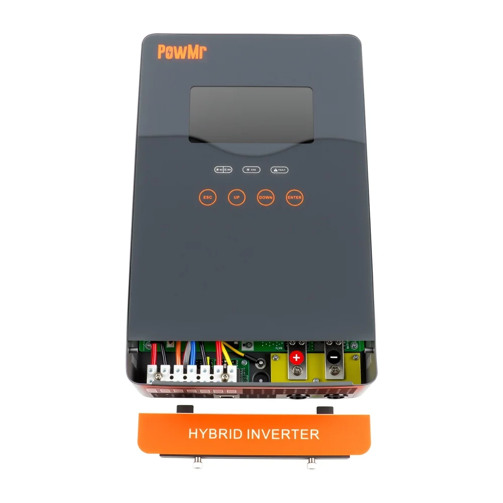PowMr Off Grid Inverter  24V to 110V 120V Pure Sine Wave MPPT 140A Solar Charger screen LCD Hybrid Inverter Power Home Inversor