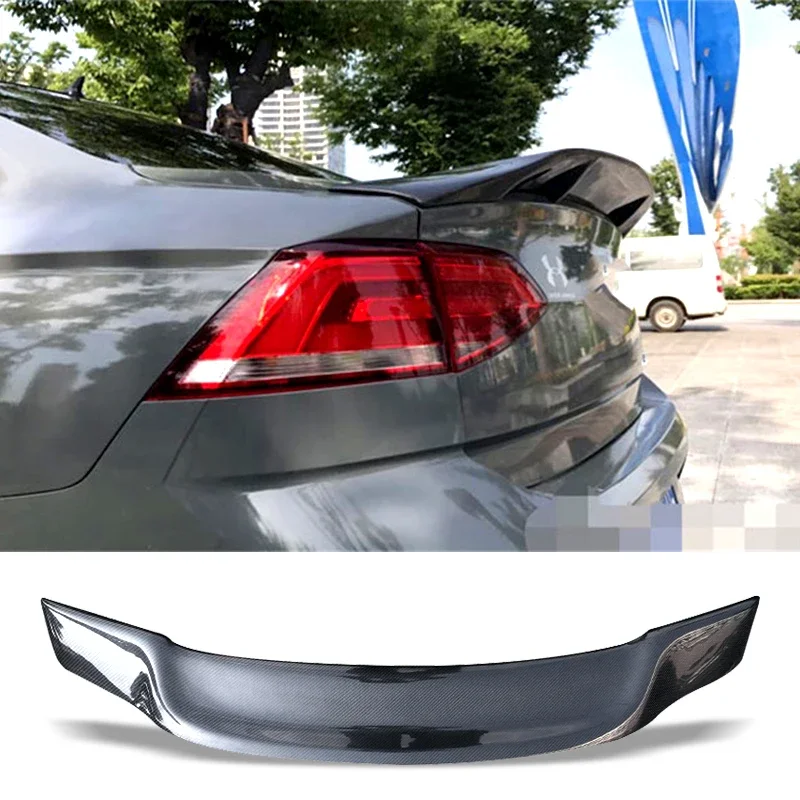 

Trunk Spoiler Carbon Fiber FRP Auto Rear Trunk Wing R For Volkswagen VW Passat B7 2011 - 2015 Style Refit Accessories Spoiler