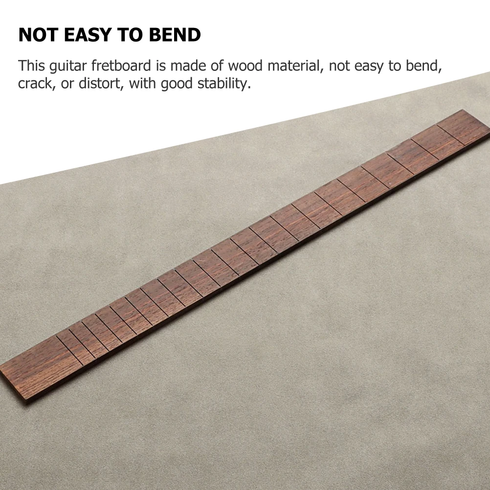 

Guitar Fingerboard Box Simple Wood Fretboard Folk Acoustic Brown Instrument Parts Ukulele Replacement