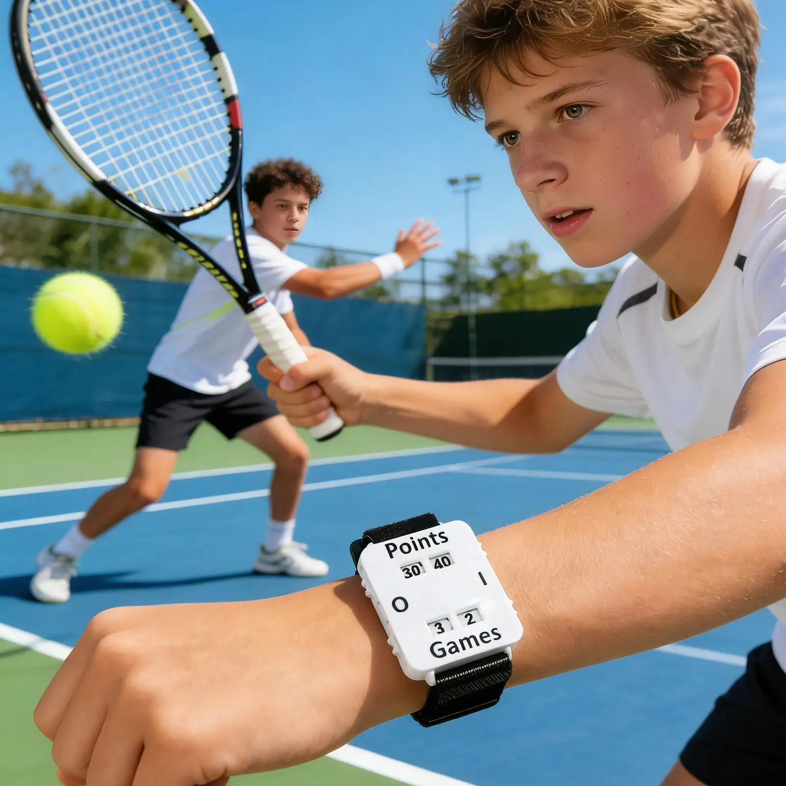 

Score Keeper Wristband Big Screen Adjustable Counter Tennis Wrist Strap Score Board for Adults Scorekeeper Men Women Outdoor