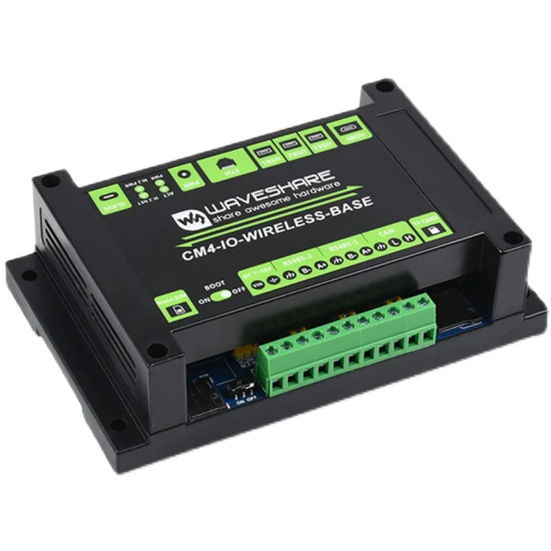 

Waveshare Raspberry Pi CM4 IoT Motherboard, Industrial Module, 5G/4G Communication Expansion Board, Gigabit Ethernet Port.