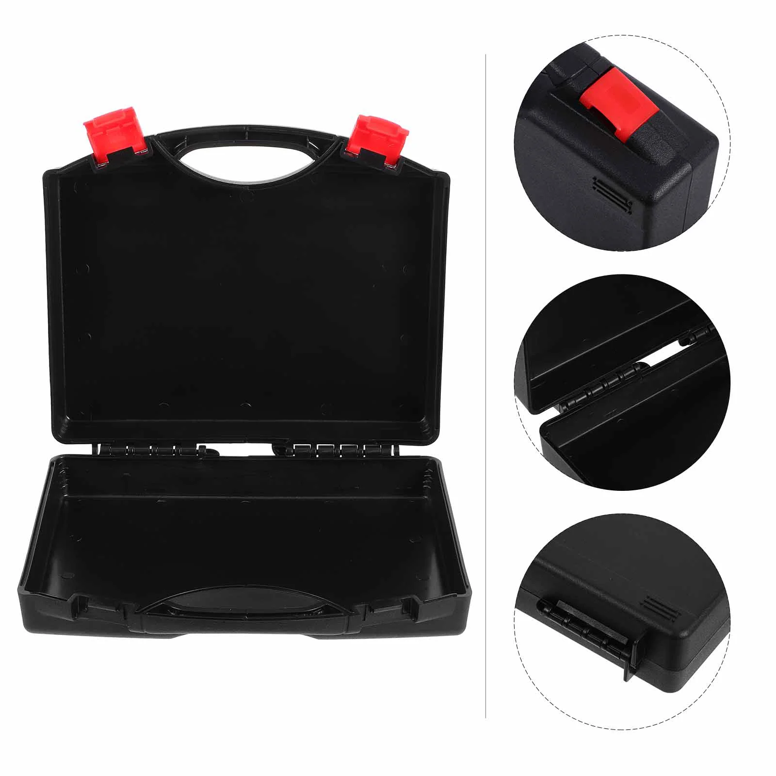 

Boxes Hardware Drill Bit Storage Toolbox Kids Briefcase Plastic with Foam Small Parts Organizer Black Electrical Bags for Child