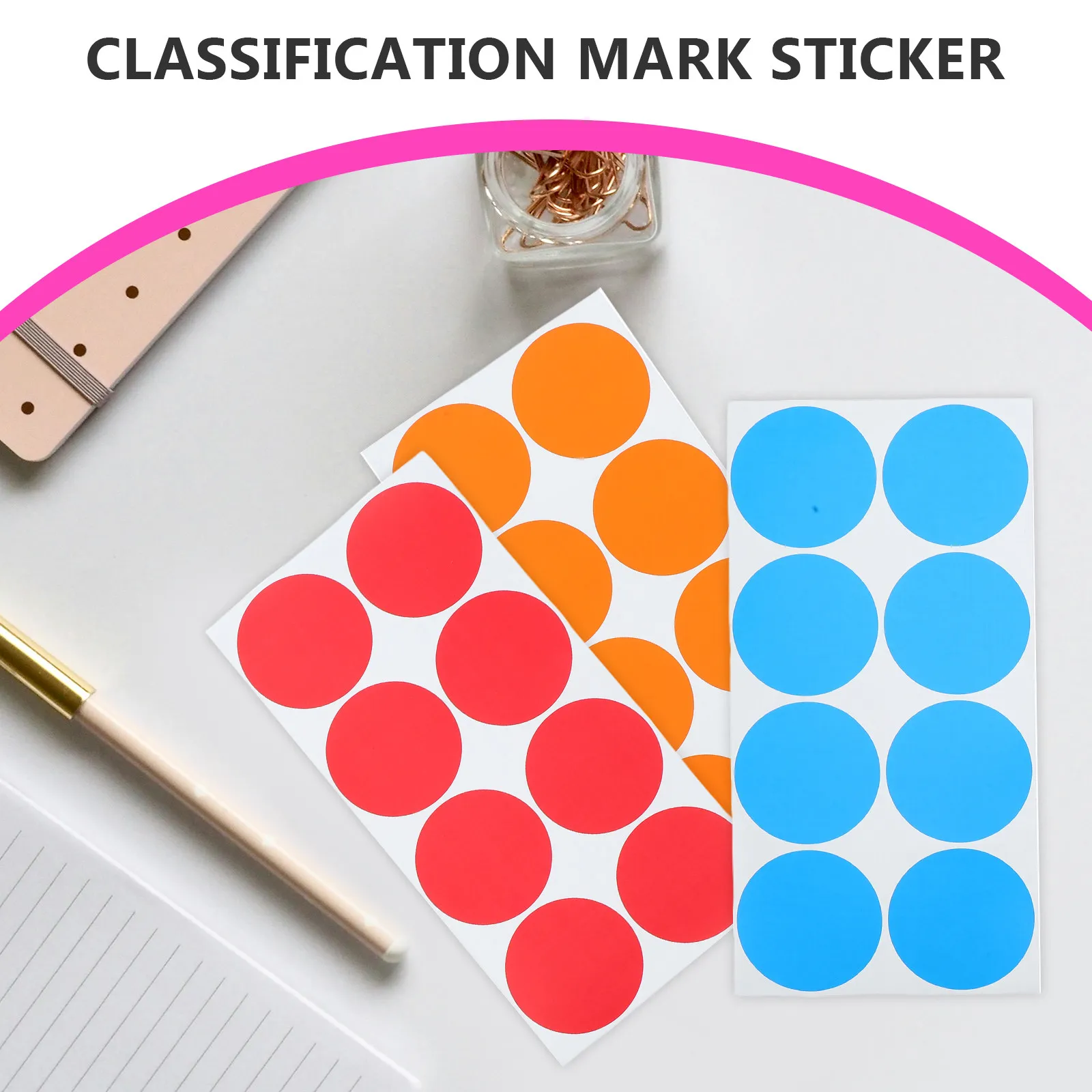 50Sheet Round Printable Sticker Labels Blank Circular Adhesive Labels for Bottles Envelopes Jars Files Sealing Organization