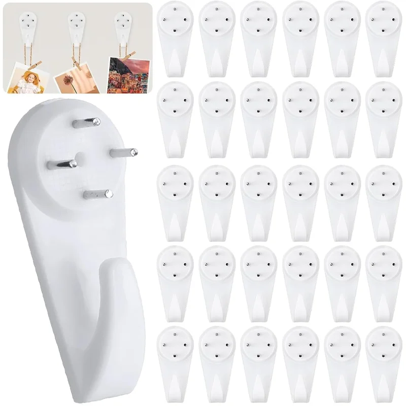 Non-Trace Wall Picture Hooks Invisible Mirror Clock Hanging Hanger Photo Frames Fixing Nail Screws for Concrete Hard Drywall