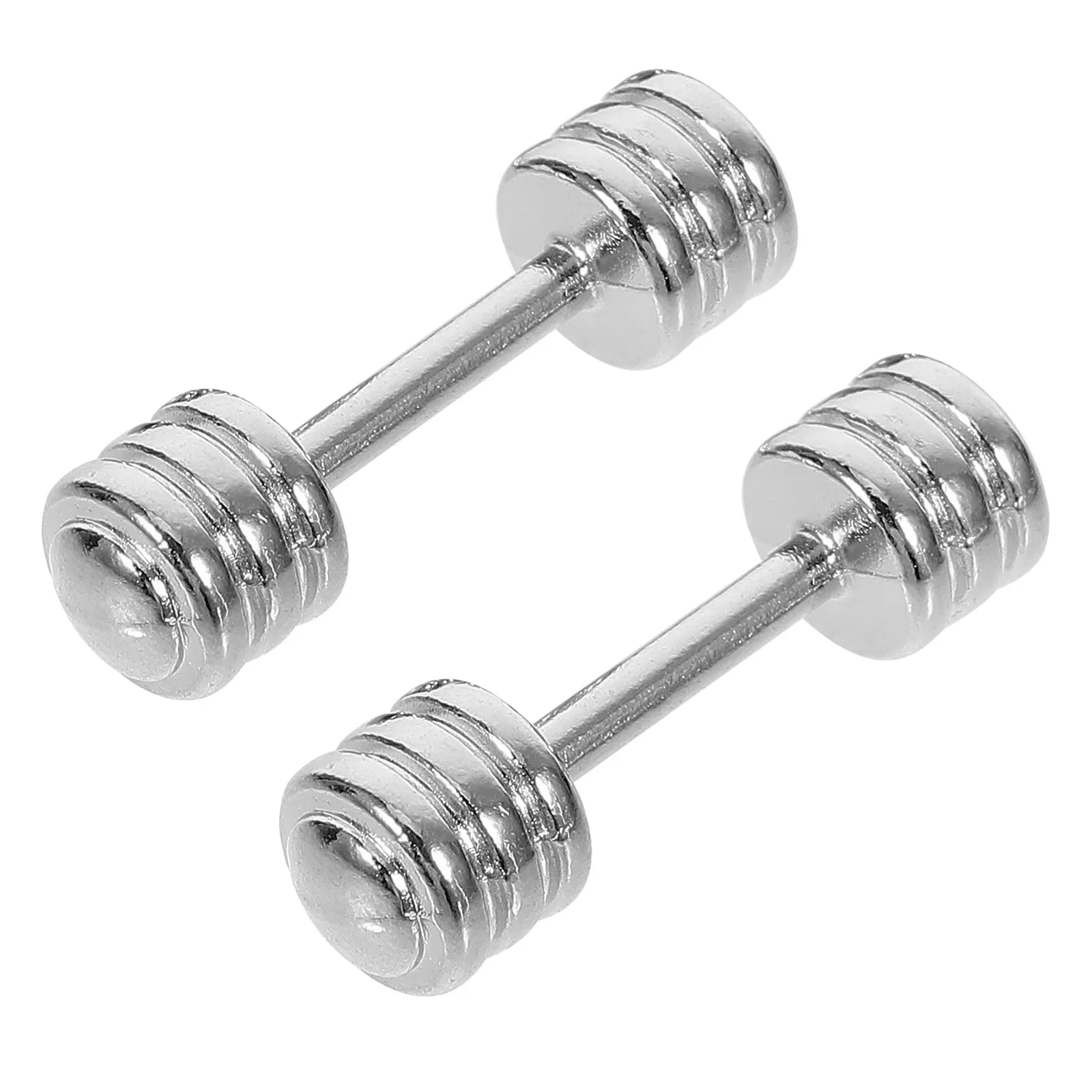 

2Pcs Miniature Barbell Accessories Mini Dumbbells Display Ornament Mini House Miniature Barbell
