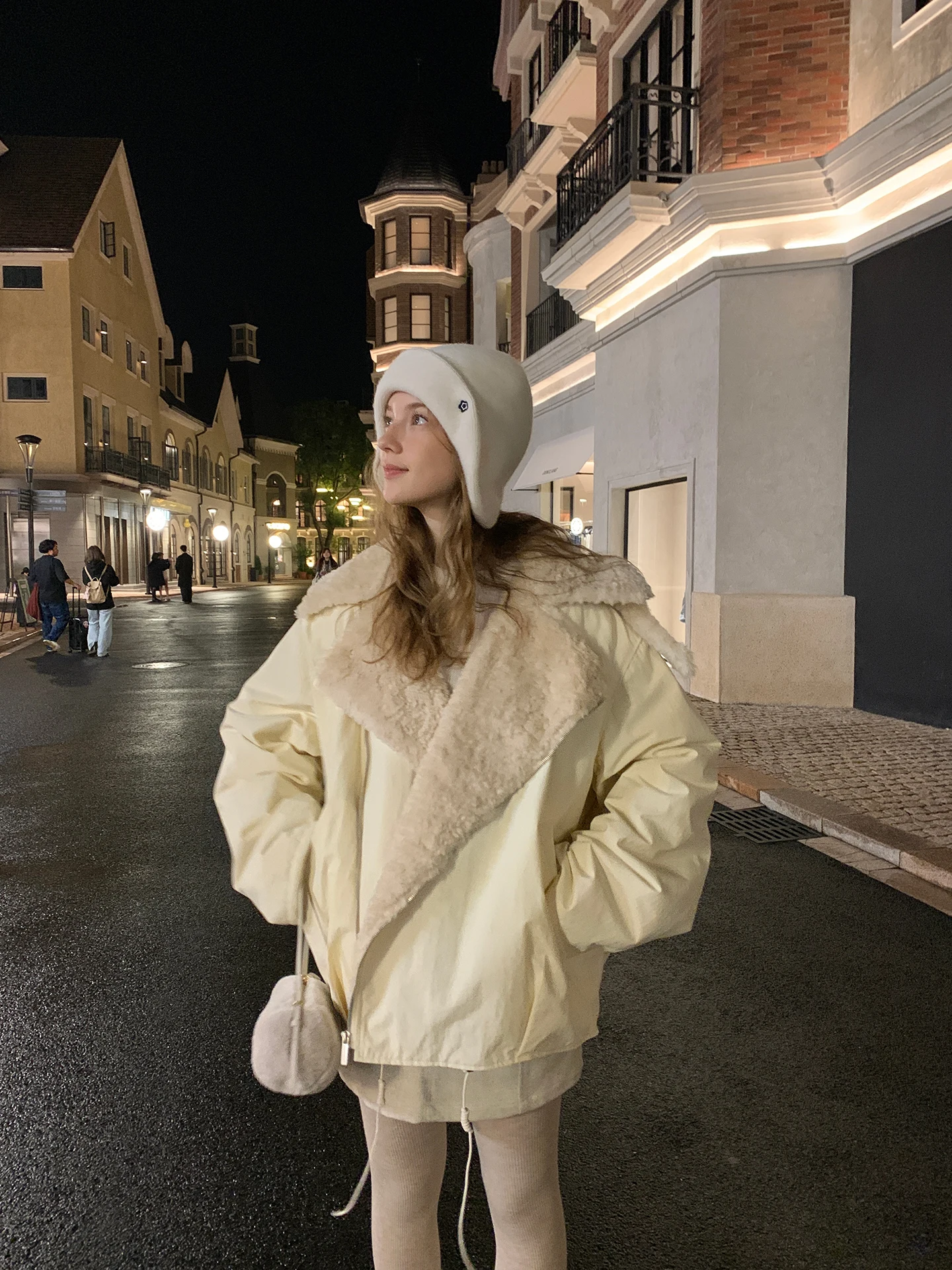 

Loose Fit Parka Jaet with Flap Collar Kernel Cosmos North Island Snow House Design Sensation Inner Cotton Women's Ca...