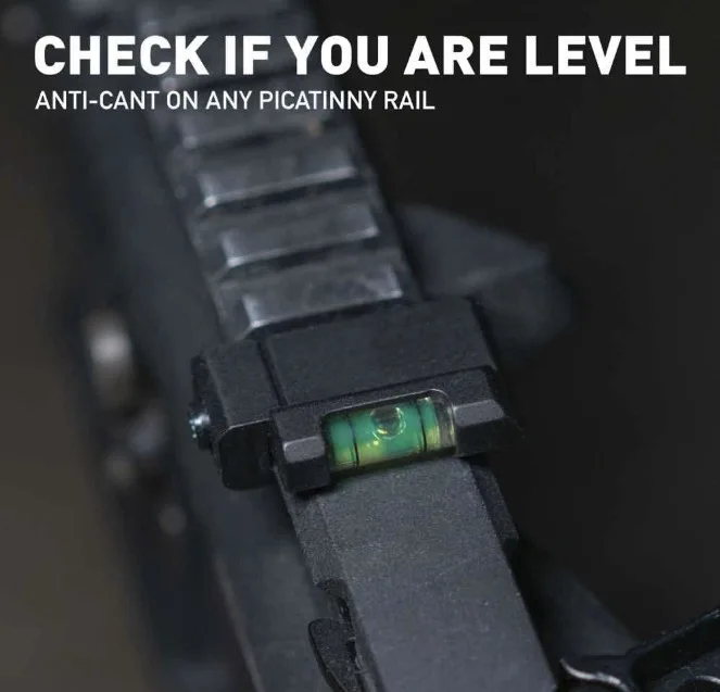 Optics Scope Level Larger Size, Scope Leveling Kit, Anti-Cant Scope Level, Low Profile Picatinny Anti-Cant Level Bubble