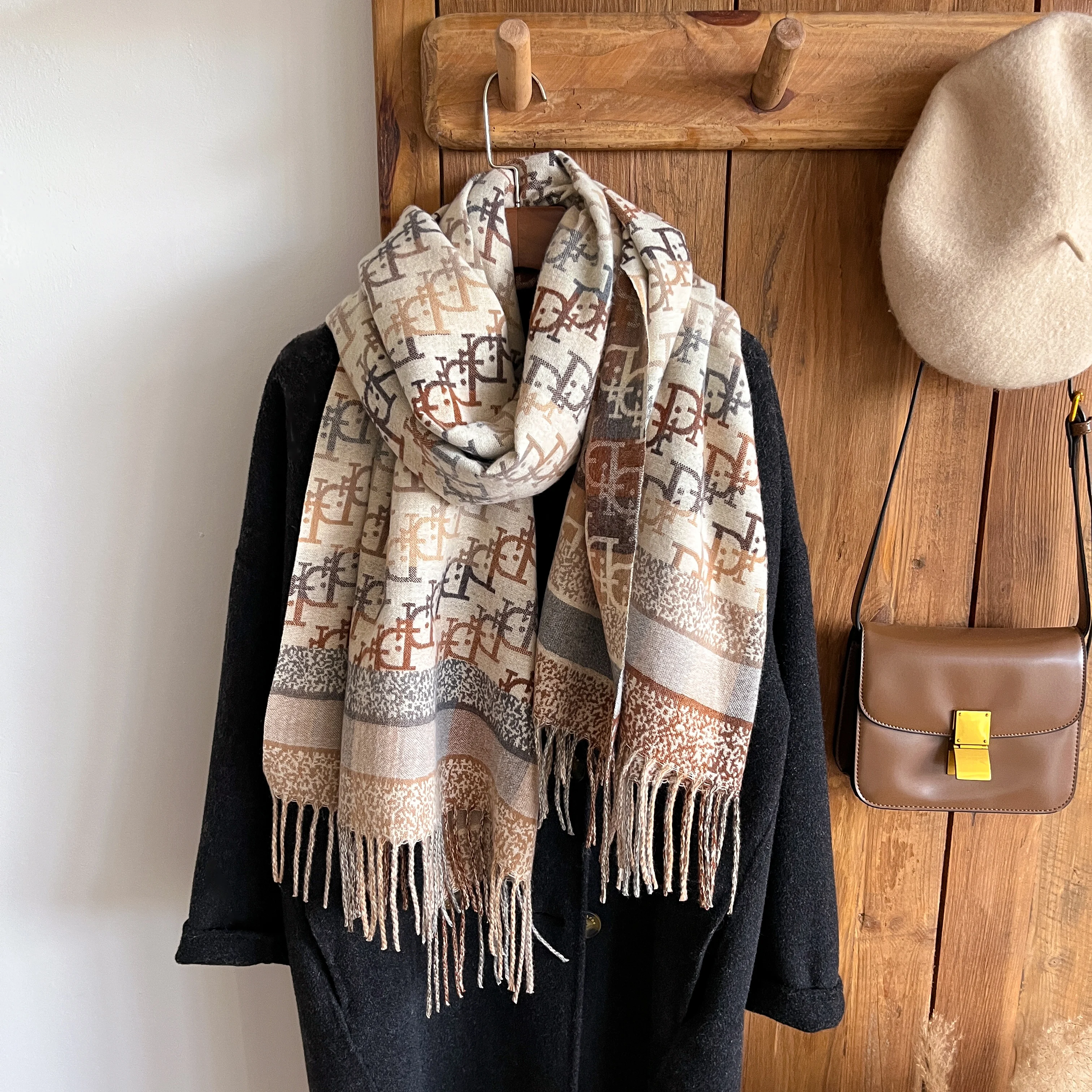 Winter Neue Marke Nationalen Stil Paisley Design Dicke Pashmina Warme Schal Lange Quaste Druck Schal Frauen Halten Warme Poncho Stolen – Detail 6