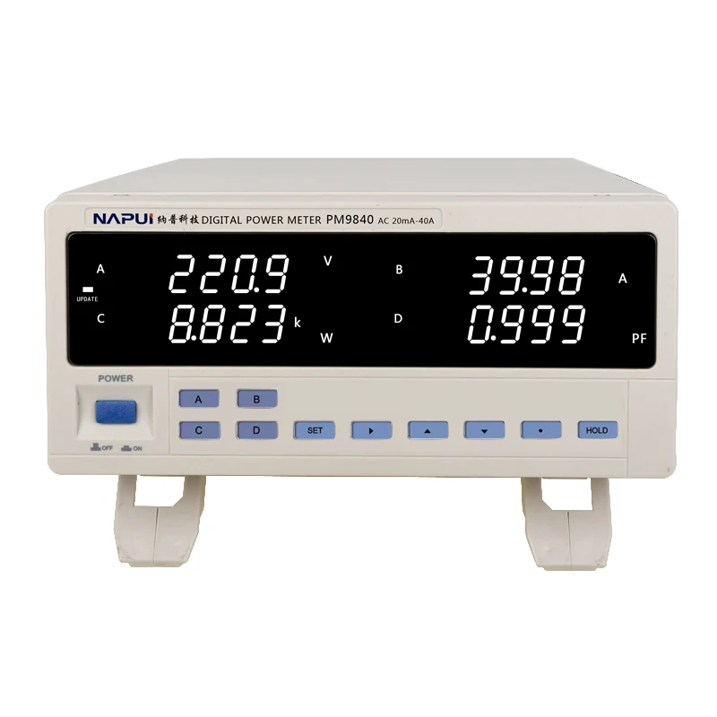 PM9840 Bench TRMS AC Voltage Current  high-power electric  type 600V,40A Power Meter